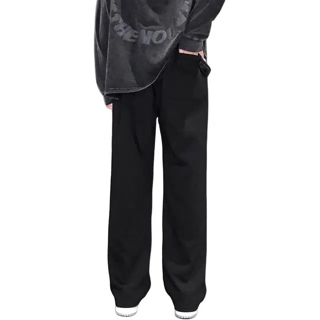 单爵 美式侧条纹薄款高个子加长垂感裤子运动直筒休闲裤 男女同款