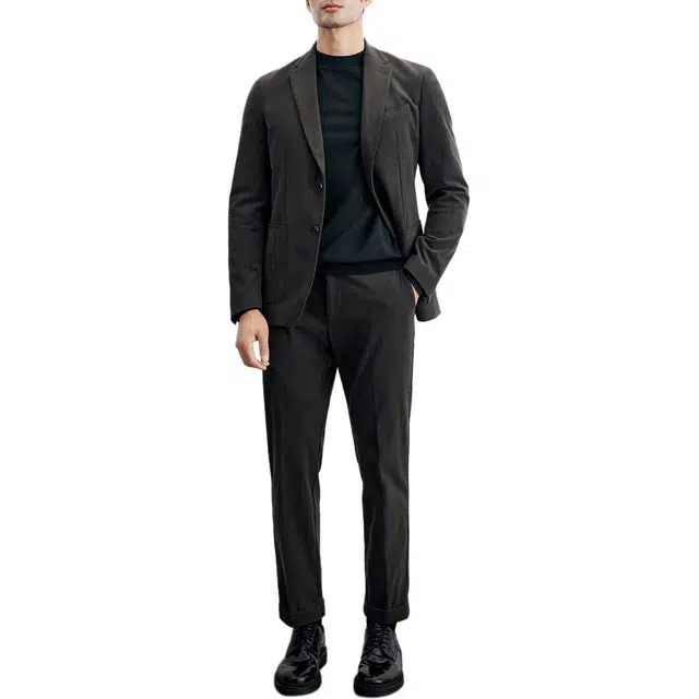 丹宁哲学 商务绅士 高端免烫抗皱易打理灯芯绒男士西装 男款