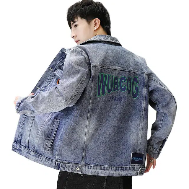 太子龍 韩版潮流帅气百搭青少年衣服夹克长袖牛仔外套 男款