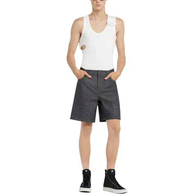 COURREGES SS25 HAMMER TWILL SHORTS