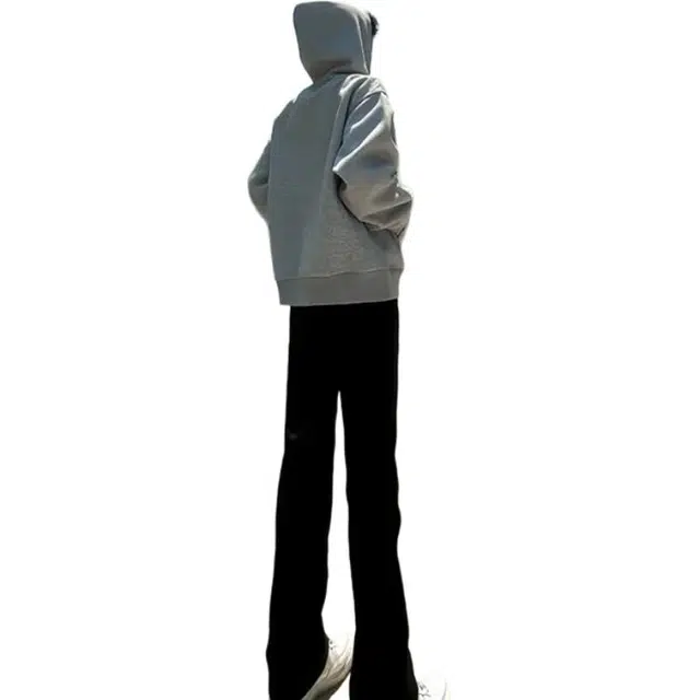 单爵 重磅秋季连帽拼接解美式卫衣 男女同款