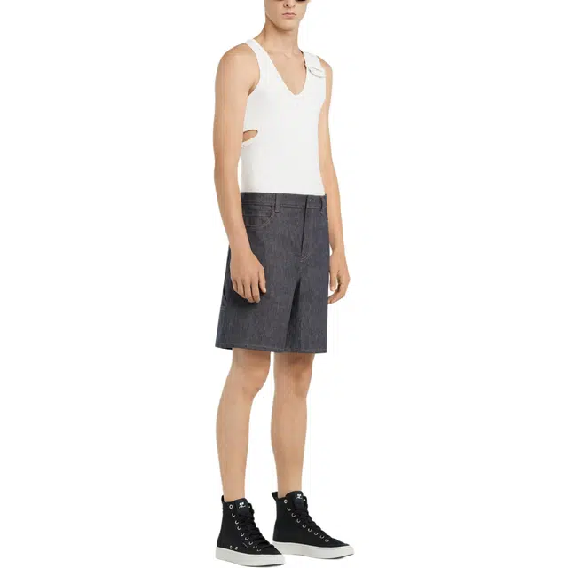 COURREGES SS25 HAMMER TWILL SHORTS