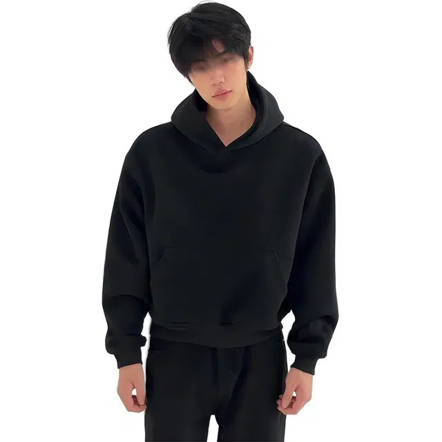 单爵 美式复古基础款连帽上衣男款秋冬痞帅高级感硬挺卫衣 男女同款