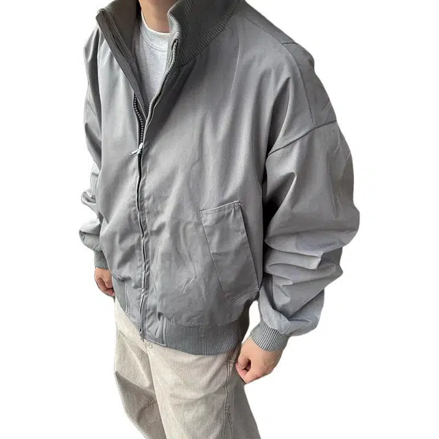 单爵 立领飞行员外套男款秋季美式硬汉穿搭高级感哈灵顿短夹克 男女同款