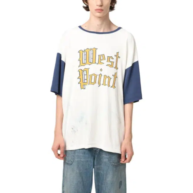 bowwow SS25 WEST POINT LOGO RIBBED SS CS T