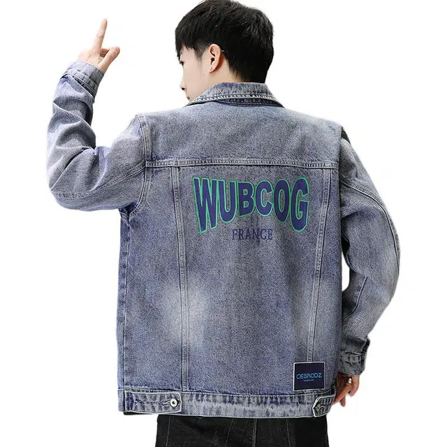 太子龍 韩版潮流帅气百搭青少年衣服夹克长袖牛仔外套 男款