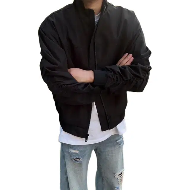 黑马漫画 立领飞行员外套男款秋季美式三防工装衣痞帅夹克 男女同款