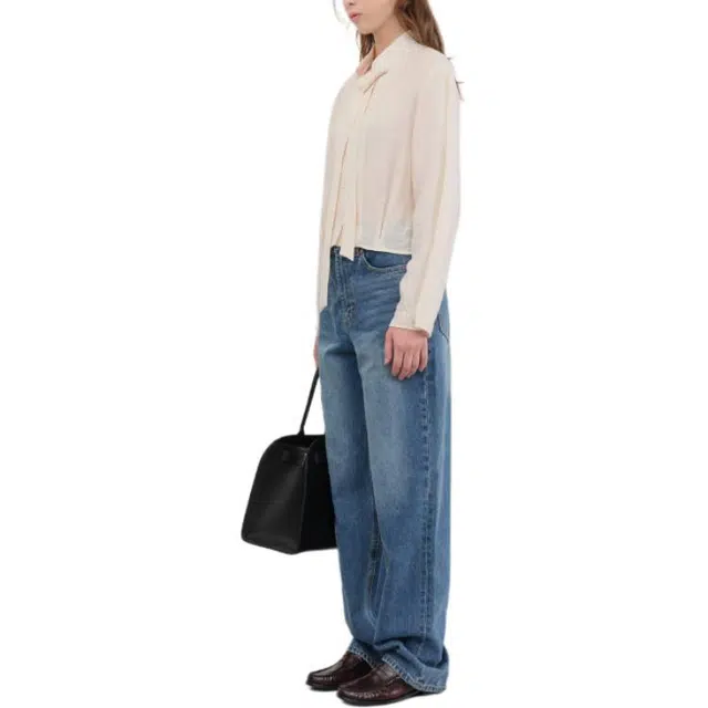 Dunst TIE BLOUSE CREAM