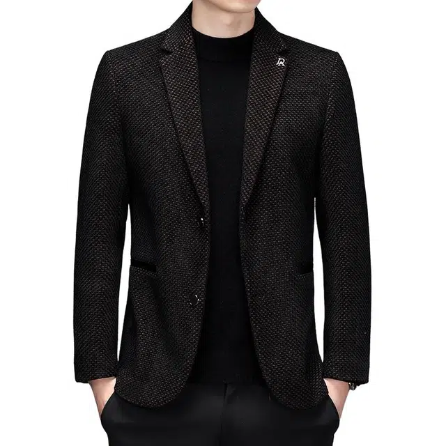 太子龍 轻奢品质高级感细腻格子中青年时尚商务休闲西装 男款