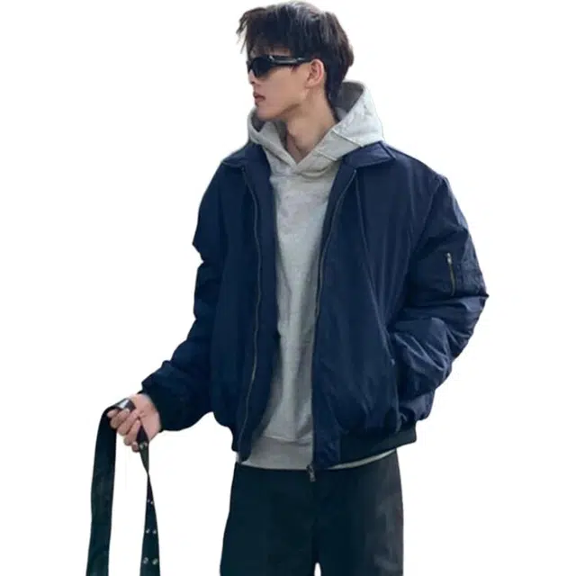 单爵 外套男春秋季美式翻领棒球服痞帅飞行员夹克棉服 男女同款