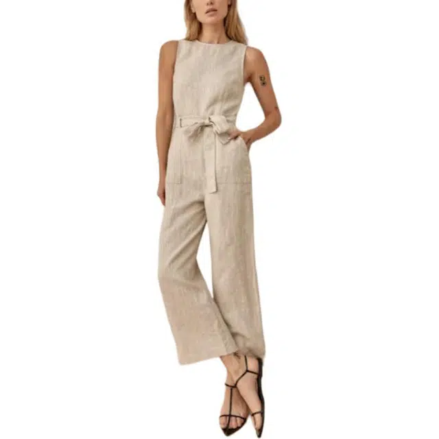 REFORMATION Naomi Linen Jumpsuit