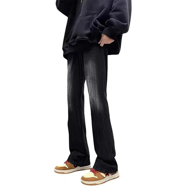 图兰朵 美式百搭宽松高街长裤直筒休闲时尚潮流舒适牛仔裤 男女同款