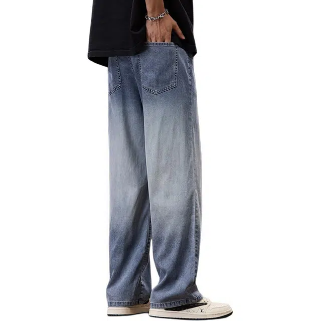 卡丹狄诺 天丝凉感春夏宽松舒适潮流百搭休闲牛仔裤 男款