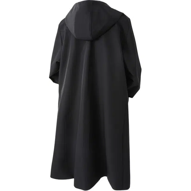 加荣 英伦风纯色秋季慵懒风松弛感长款美式连帽披风休闲百搭时尚潮牌设计感小众大衣 男女同款