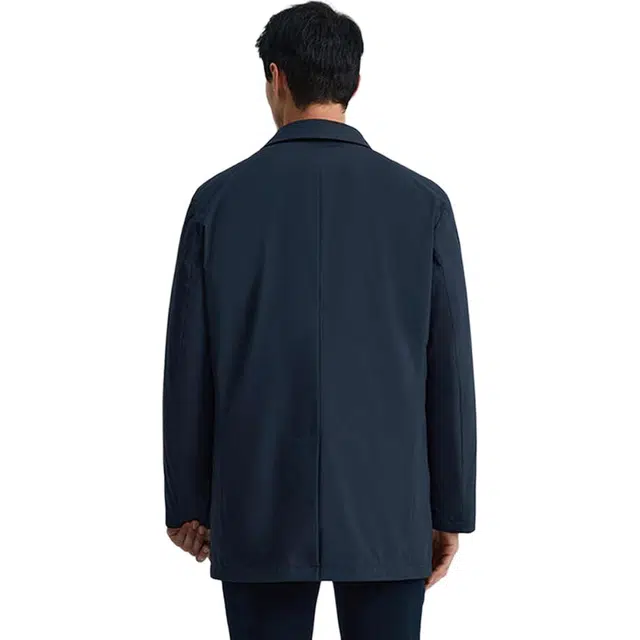 迪柯尼 商务翻领休闲时尚长袖羽绒服 男款 深宝蓝