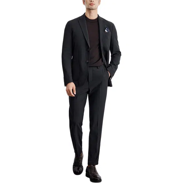 丹宁哲学 高端抗皱易打理长袖平驳领标准便服单西西装 男款