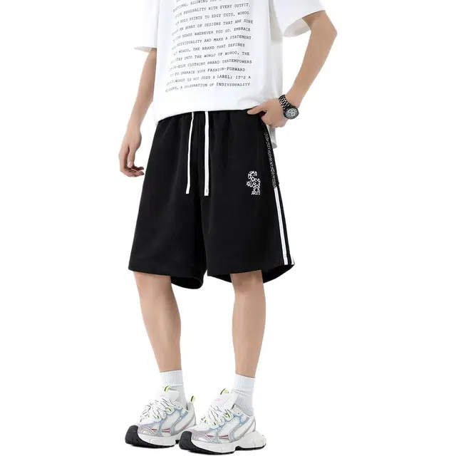 法文箱子 美式运动潮流时尚宽松夏季五分裤休闲短裤 男款