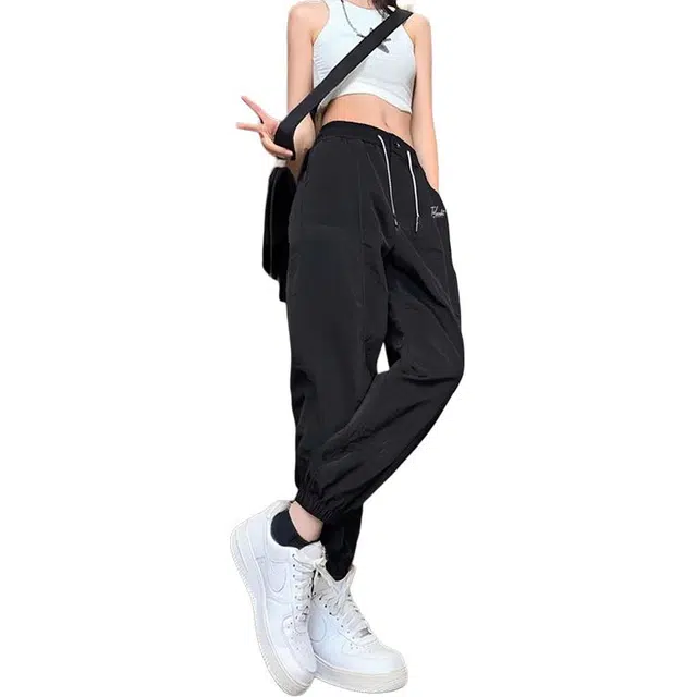 图兰朵 山系户外速干廓形运动束脚卫裤潮流宽松百搭直筒休闲裤 男女同款