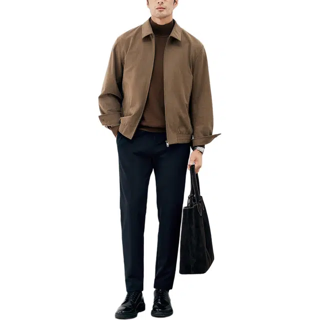 丹宁哲学 雅痞商务绅士 高档抗皱棉感灯芯绒 通勤男士翻领夹克 男款