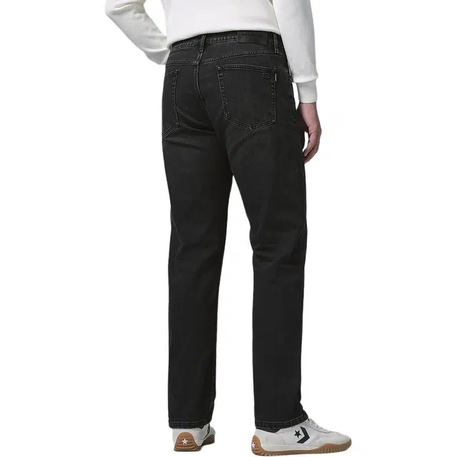 利郎 都市休闲内里抓绒保暖中腰直筒舒适冬季牛仔裤 男款