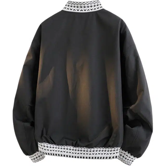 零氏 美式复古潮流老钱风简约纯色百搭高级感宽松舒适长袖外套夹克 男女同款