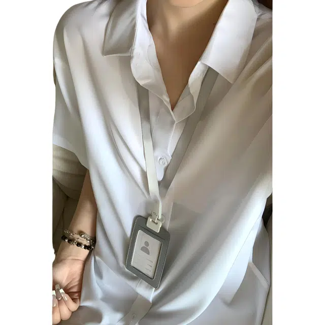 稻草人 短袖男生冰丝薄款夏季半袖衬衣休闲百搭简约时尚美式高级感宽松透气上衣 衬衫 男女同款