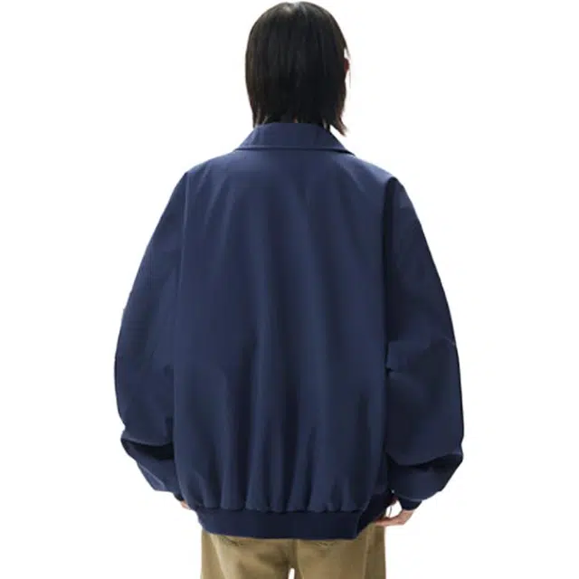 黑马漫画 美式复古翻领飞行外套男春秋季宽松休闲简约夹克 男女同款