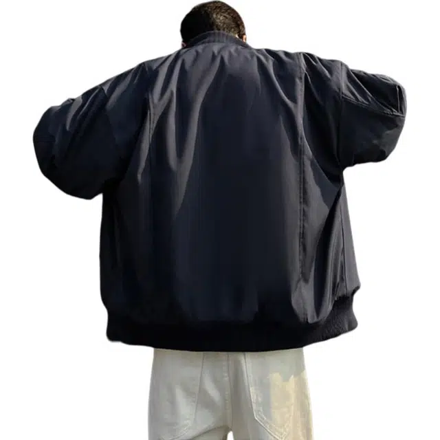 单爵 美式高级感立领外套男冬季加厚加棉飞行夹克棉服 男女同款