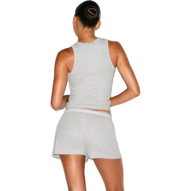 SKIMS FW25 COTTON RIB SCOOP TANK AND SHORT SET