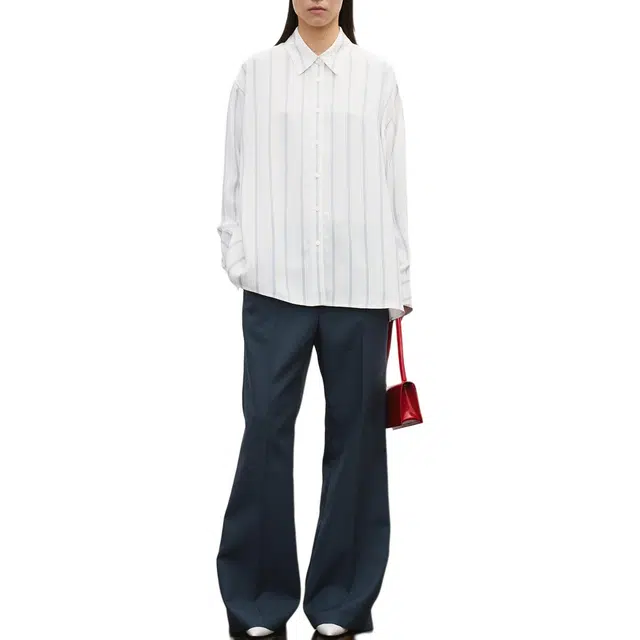 RECTO DOUBLE LAYER CUFFS STRIPE SHIRT