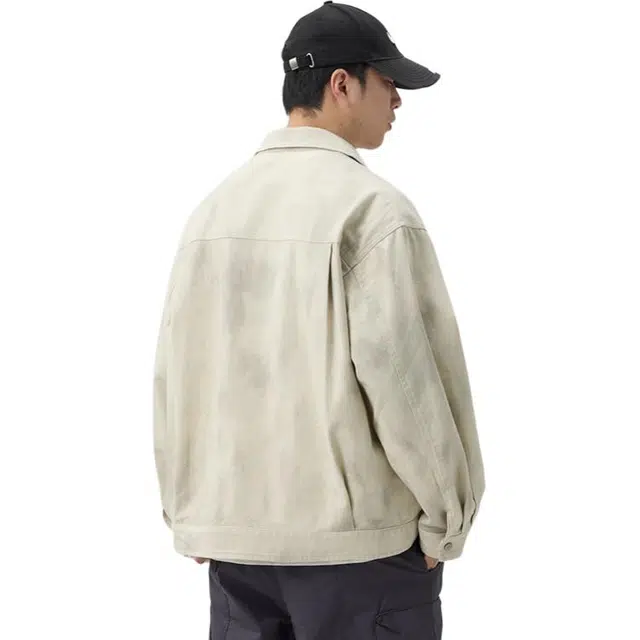希越 日系少年感长袖男生秋季潮牌宽松渲染工装衬衣服休闲文艺风钮扣外套衬衫 男款