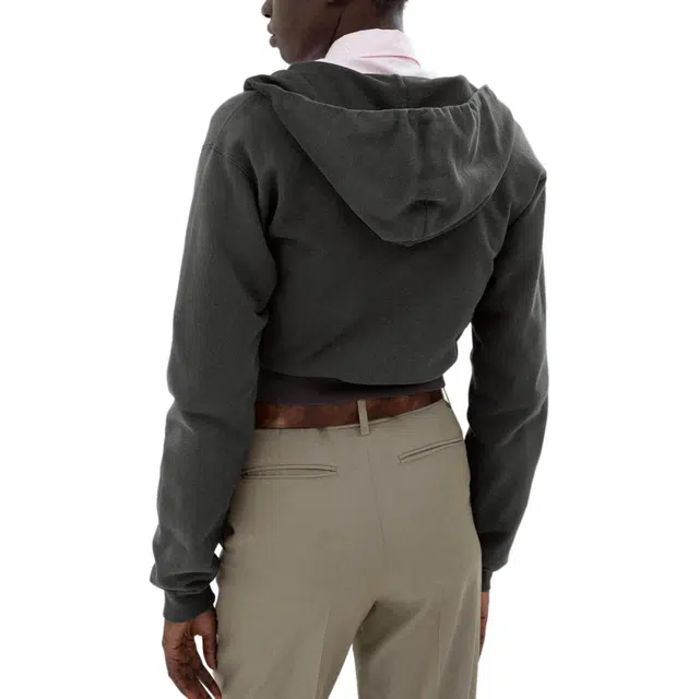 Auralee FW25 PRODUCT DYED PIMA LIGHT SWEAT ZIP PARKA