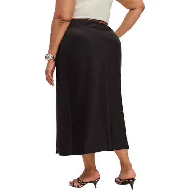 REFORMATION Layla Satin Skirt Es