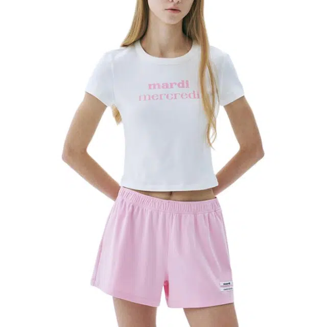 MARDI MERCREDI CROPPED FITTED TSHIRT SS25T