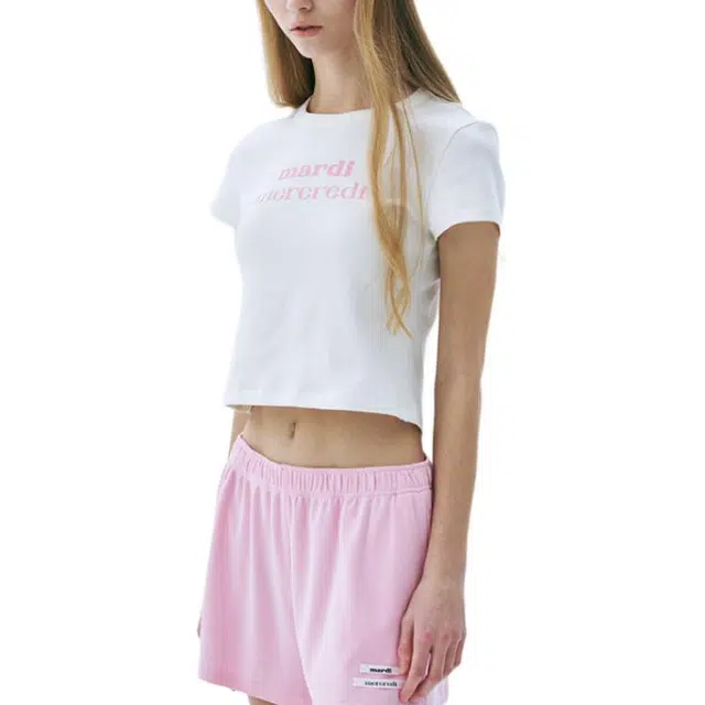 MARDI MERCREDI CROPPED FITTED TSHIRT SS25T