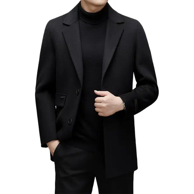 太子龍 高端毛呢呢子双面呢冬季西装 男款