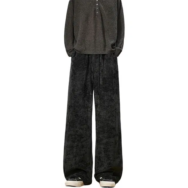 头号青年 慵懒高级感时尚百搭纯色高街休闲裤 男女同款