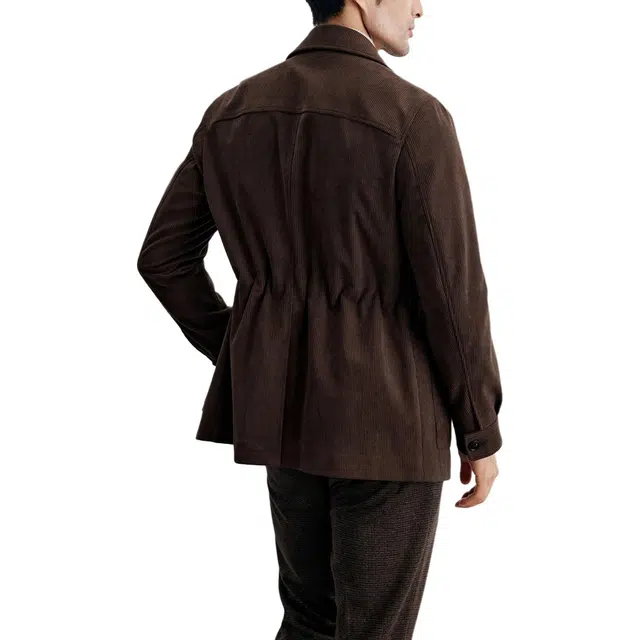 丹宁哲学 高档抗皱灯芯绒收口袖长袖翻领标准夹克 男款