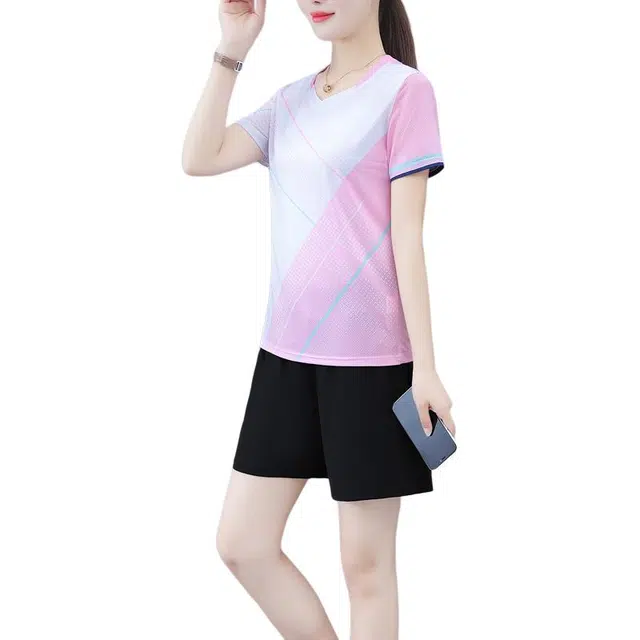 左岸 冰丝速干衣短裤运动休闲套装 女款