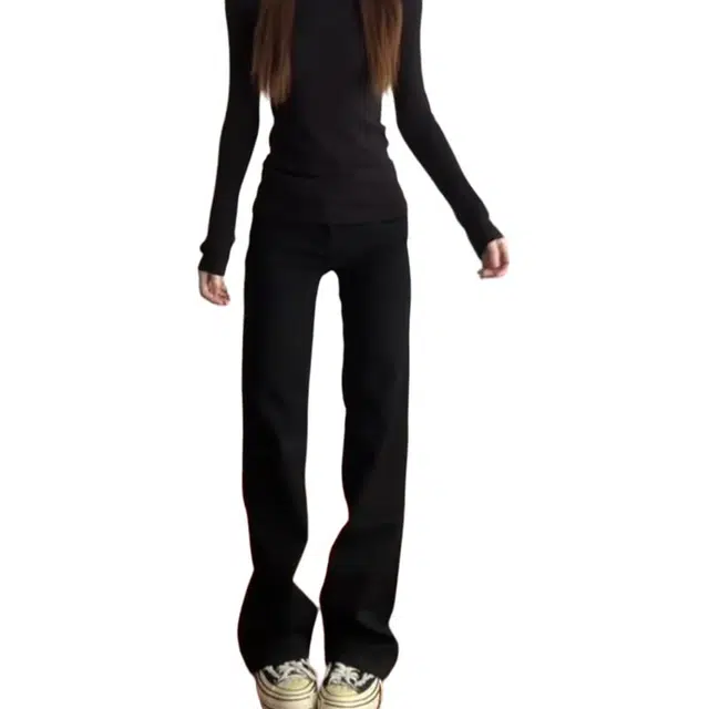 单爵 美式高街长裤子男潮牌修身微喇显瘦牛仔裤 男女同款