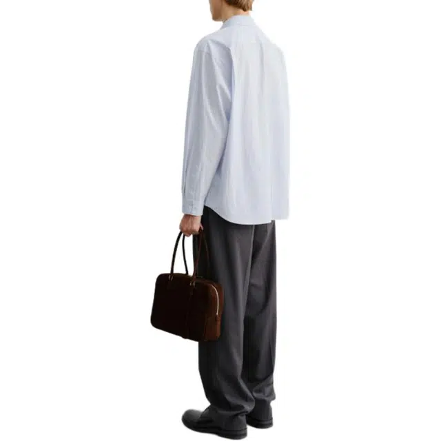 Dunst UNISEX INFORMAL SHIRT BLUE GREY STRIPE