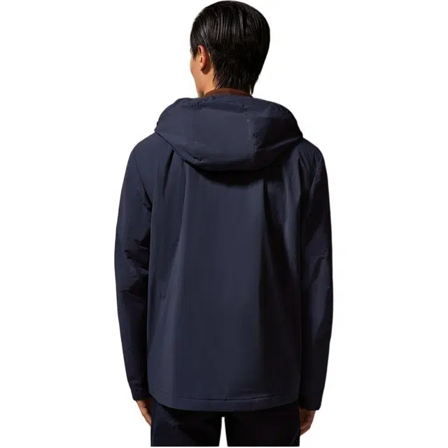 迪柯尼 简约通勤连帽纯色棉服 男款 蓝灰