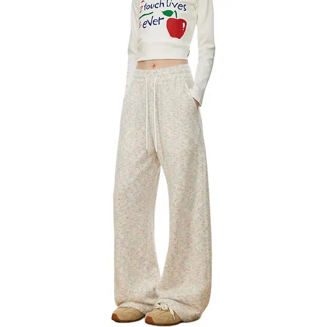 头号青年 韩系高街潮流抽绳垂坠感宽松直筒休闲裤 男女同款 花色