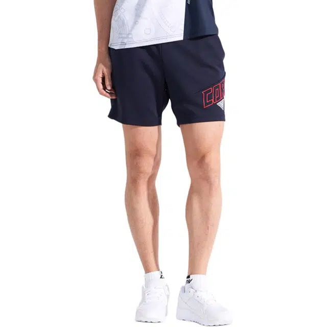 可莱安 羽毛球透气速干网球乒乓球比赛服时尚运动三分休闲短裤 男款 深蓝色