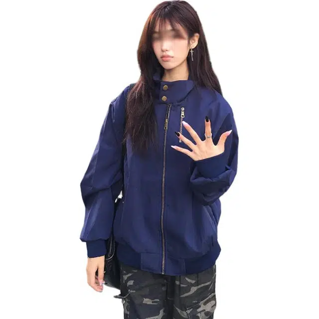 单爵 美式飞行员外套男款秋季高级感立领夹克 男女同款