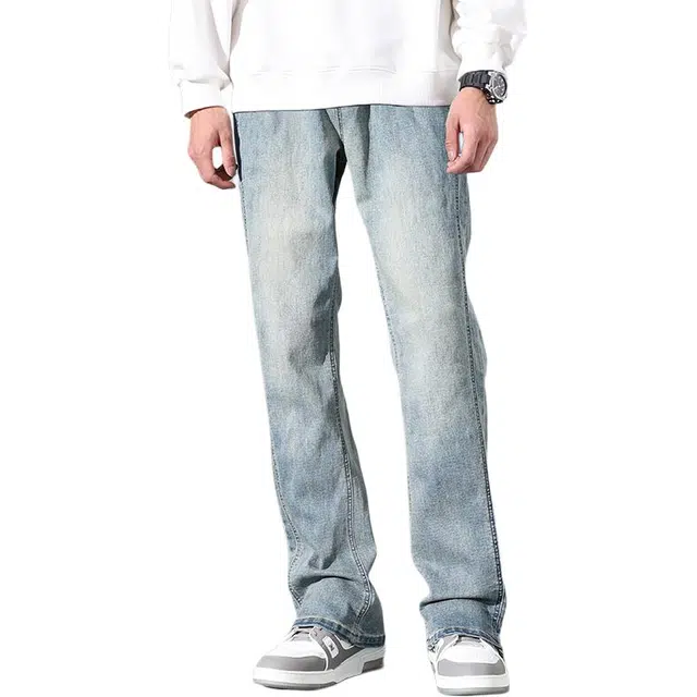 卡丹狄诺 美式复古街头风微喇休闲百搭水洗渐变舒适亲肤潮流牛仔裤 男女同款