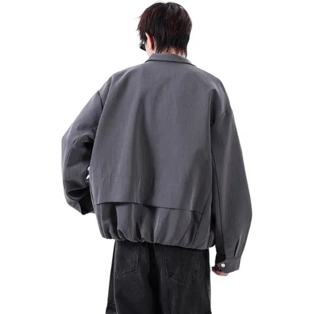 黑马漫画 美式短款外套男春秋季高级感痞帅行政夹克 男女同款