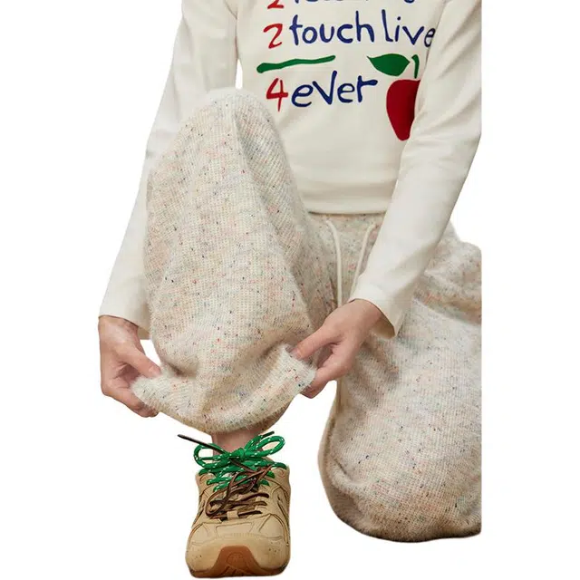 头号青年 韩系高街潮流抽绳垂坠感宽松直筒休闲裤 男女同款 花色