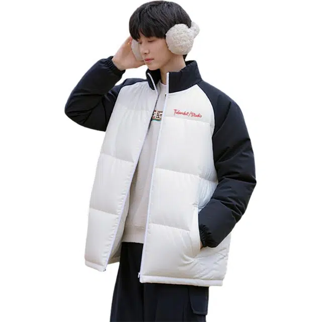 图兰朵 美式复古潮牌立领加厚保暖舒适宽松潮流百搭高级感面包服外套棉服 男女同款