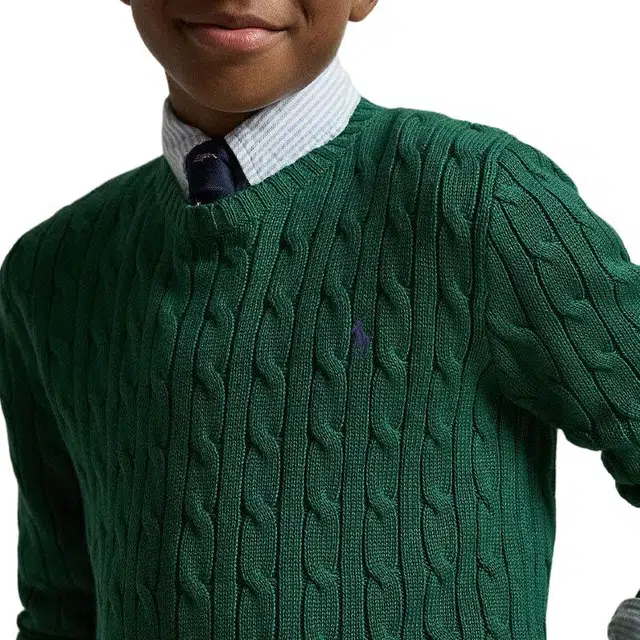 Polo Ralph Lauren FW25 Cable Knit Cotton Sweater Kids